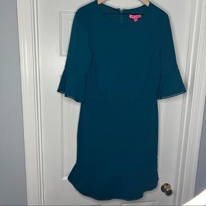 Teal a-line dress